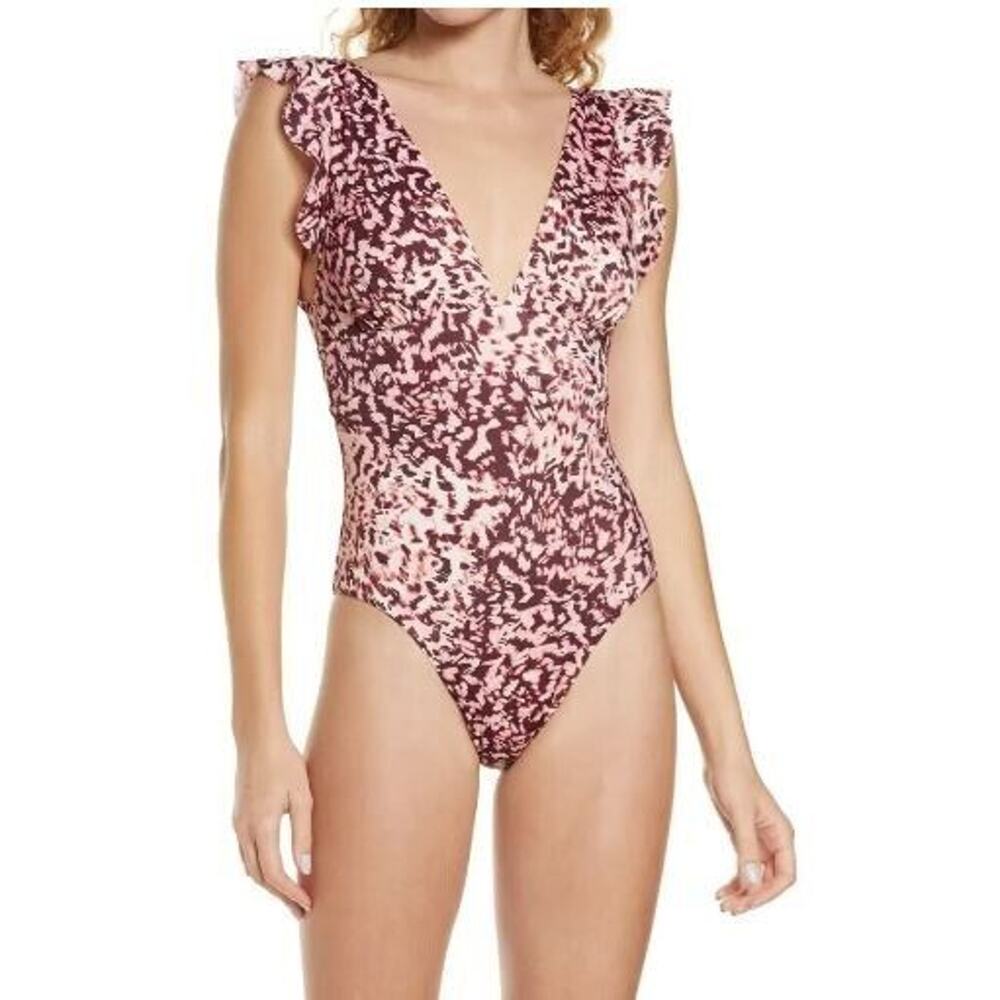Chelsea28 Women's‎ One-Piece Swimsuit in Pink Soft Sketch Texture Medium $79